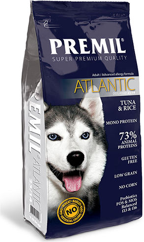 Premil Super Premium Atlantic 15kg Dry Food Gluten-Free for Adult Dogs with Tuna