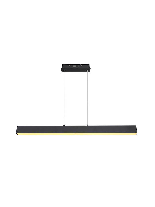 Globo Lighting Verena Pendant Light LED Rail with Warm White Light Black