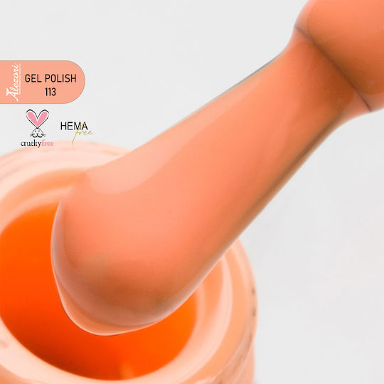 Alezori Classic Halb-permanenter Nagellack 113 Light Orange 15ml 1Stück