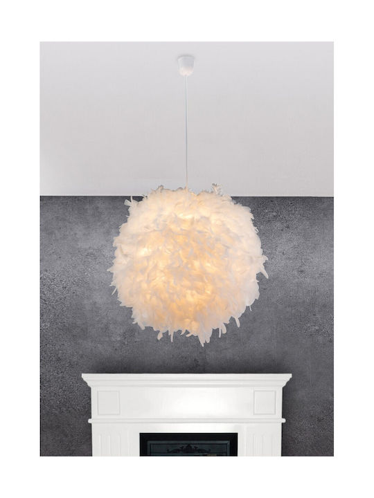 Globo Lighting Pendant Light Single-Light for Socket E27 White