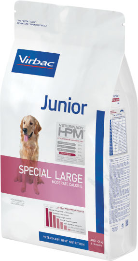 Virbac Junior Special Large 3kg Dry Food for Large Breed Puppies with Pork