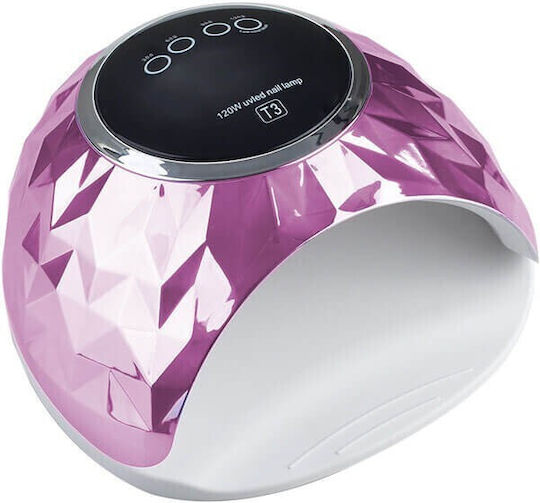 T3 Lampă pentru Uscare a Unghiilor UV / LED 120W roz