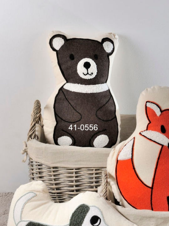 Down Town Home Παιδικό Διακοσμητικό Μαξιλάρι Bear Καφέ 20x35εκ.
