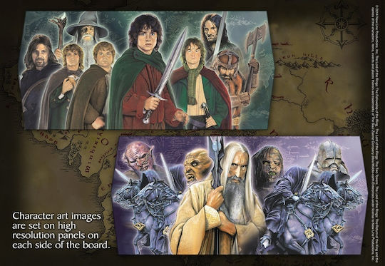 The Noble Collection Lord of the Rings Chess Set Tabla de șah cu Pioni 38x38cm