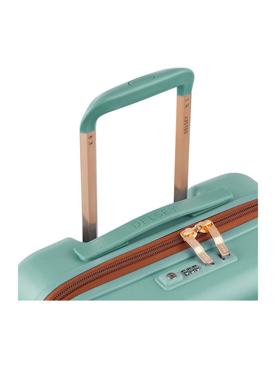 Delsey Freestyle Medium Hard Green Suitcase With 4 Wheels Height 66.5cm