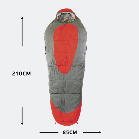 Grasshoppers Sleeping Bag Μονό 3 Εποχών Epic Insulatech Red/ Grey