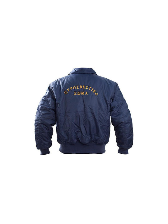 Survivors 00961 Fire Department Jacket με Κέντημα Black 00961