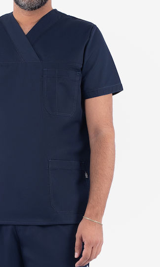 Axon Care Unisex Ιατρική Μπλούζα Navy Μπλε