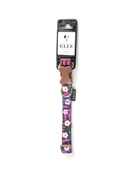 Glee Dark Flowers Dog Collar Small 15mm x 30 - 40cm