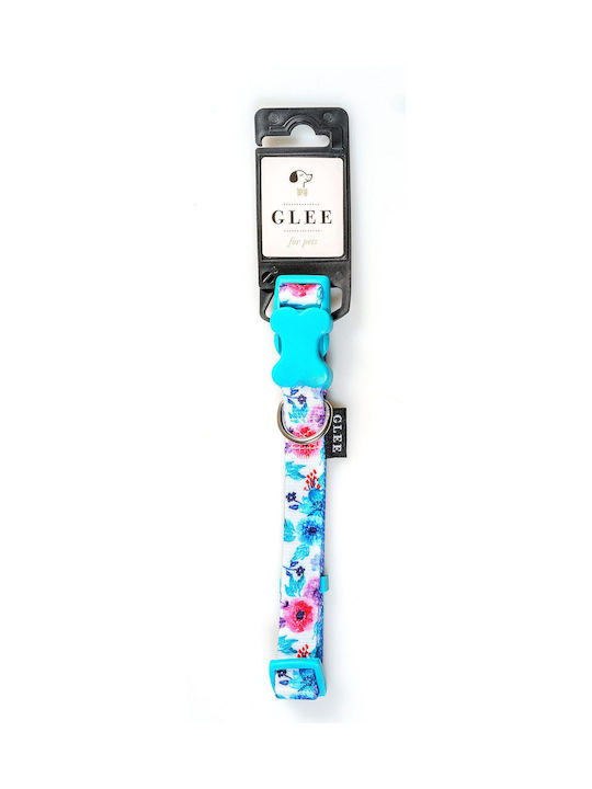 Glee Peony Κολάρο Σκύλου σε Τιρκουάζ χρώμα Medium 20mm x 40 - 55cm
