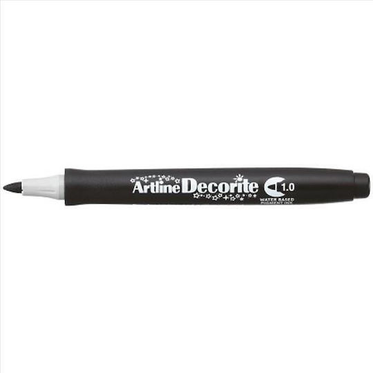Artline Decorite Brush Μαρκαδόρος Μαύρος για Ξύλο, Πορσελάνη και Γυαλί