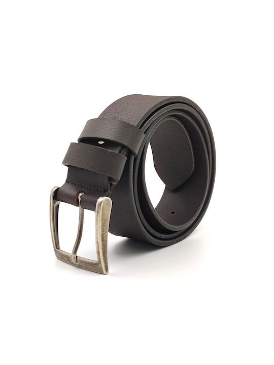 BOR 040454 Leather Men's Belt Brown