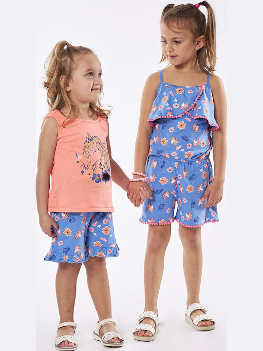 Kids' Fabric Jumpsuit Shorts/Bermudas Blue
