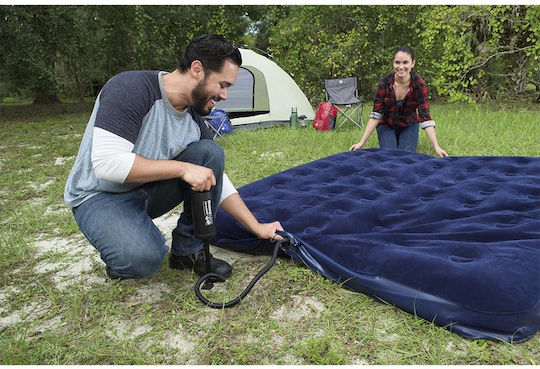 Bestway Inflatable Camping Air Mattress King Size with Integrated Pump Pavilo 203x183x22cm