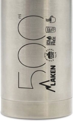 Laken Beverages Bottle Thermos Stainless Steel BPA Free Silver 750ml with Cap-Cup