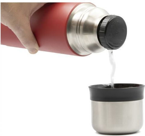 Laken Beverages Ανακυκλώσιμο Μπουκάλι Θερμός Ανοξείδωτο BPA Free 750ml Ασημί με Καπάκι-Κύπελλο