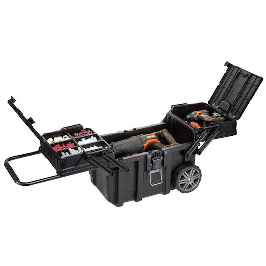 Keter Cantilever Tool Storage Plastic Wheeled Box W64.6xD37.3xH41cm 720303714