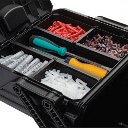 Keter Cantilever Tool Storage Plastic Wheeled Box W64.6xD37.3xH41cm 720303714