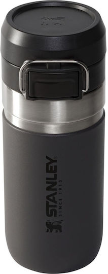 Stanley Go Quick Flip Bottle Thermos Stainless Steel BPA Free 470ml Charcoal with Handle and Mouthpiece
