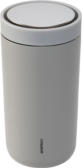 Stelton To Go Click Ποτήρι Θερμός Ανοξείδωτο 200ml Γκρι