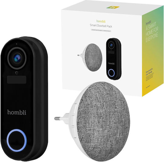 Hombli Wireless Door Bell Compatible with Alexa Black
