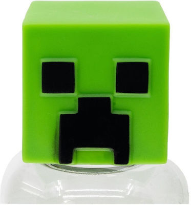 Stor Πλαστικό Παγούρι 3D Figurine Minecraft σε Πράσινο χρώμα 560ml