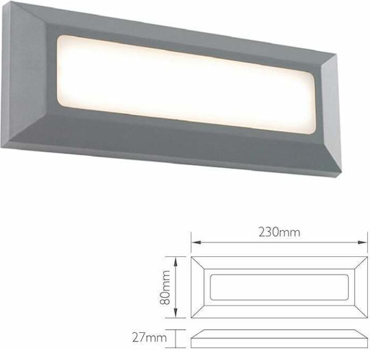 Fos me Στεγανή Πλαφονιέρα LED 4W 23x8εκ. Fos me Στεγανή Πλαφονιέρα LED 4W 23x8εκ.