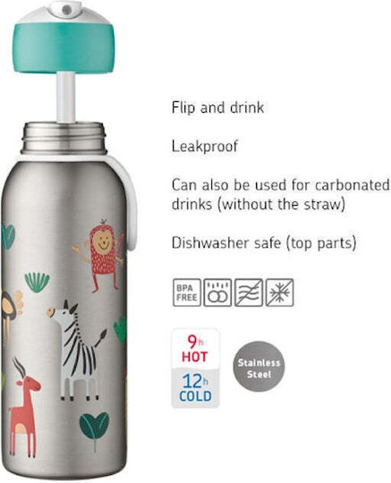 Mepal Paw Patrol Kids Water Bottle Thermos Paw Patrol Stainless Steel with Straw Non Spill 350ml