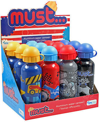 Must Kids Aluminium Water Bottle 579722 Blue 500ml