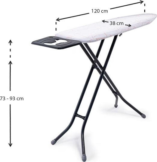 Perilla Present Lux Perilla Ironing Board For Boiler System Foldable 120x38x93cm