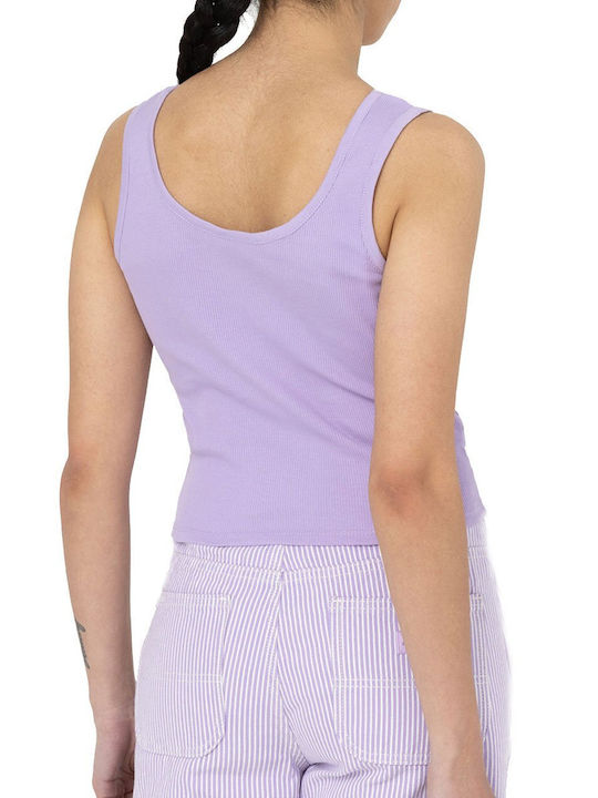 Dickies Mapleton Damen Sommer Bluse Baumwolle Ärmellos Purple Rose