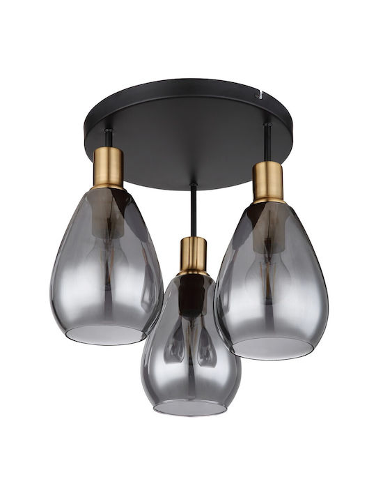 Globo Lighting Fanni Modernă Metalică Plafonieră de tavan cu Dulie E27 38buc Negru