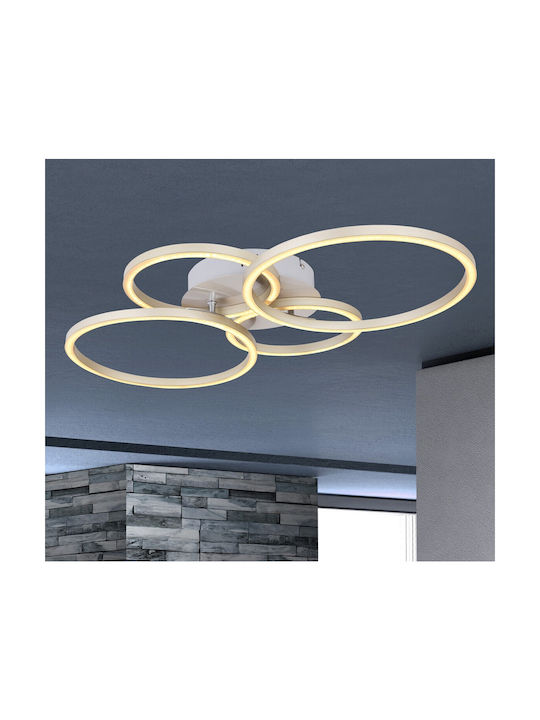 Globo Lighting Kendy Ceiling Mount Light 65.5cm Silver with Integrated LED