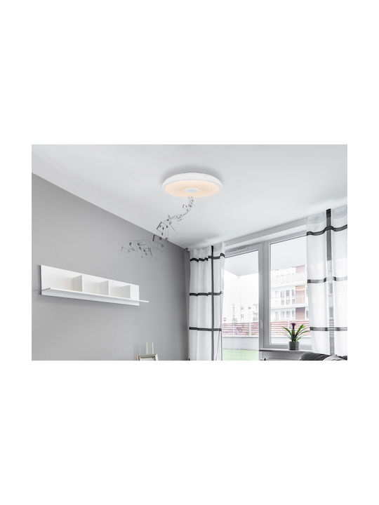 Globo Lighting Raffy Inteligent Plafonieră de Tavan Baie 28buc Albă cu LED Integrat și Telecomandă