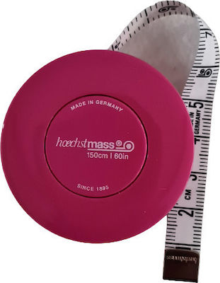 Hoechstmass Rollfix Measuring Tape Automatic with Reset Button 150x1cm Pink