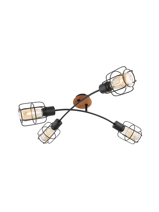 Globo Lighting Willa Modernă Metalică Plafonieră de tavan cu Dulie E27 72buc Negru