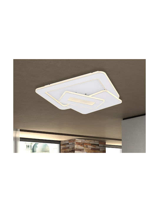 Globo Lighting Kique Таванно осветление 49бр Бяла с Вграден LED и Дистанционно Управление