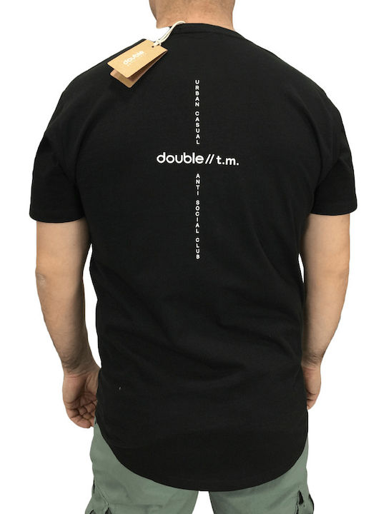 Double Men's Short Sleeve T-shirt Black