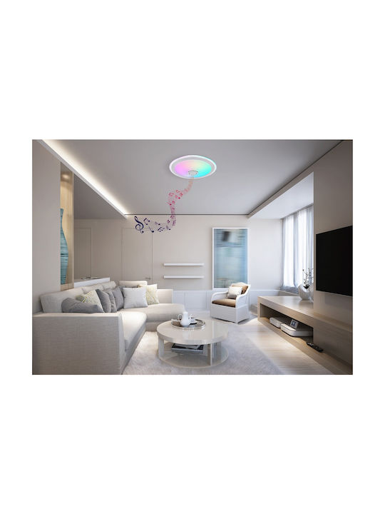 Globo Lighting Dunny Inteligent Plafonieră de Tavan 43buc Albă cu LED Integrat și Telecomandă
