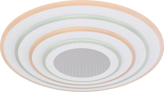 Globo Lighting Jocelyn Deckenleuchte 50cm Weiß mit Integrierter LED und Fernbedienung
