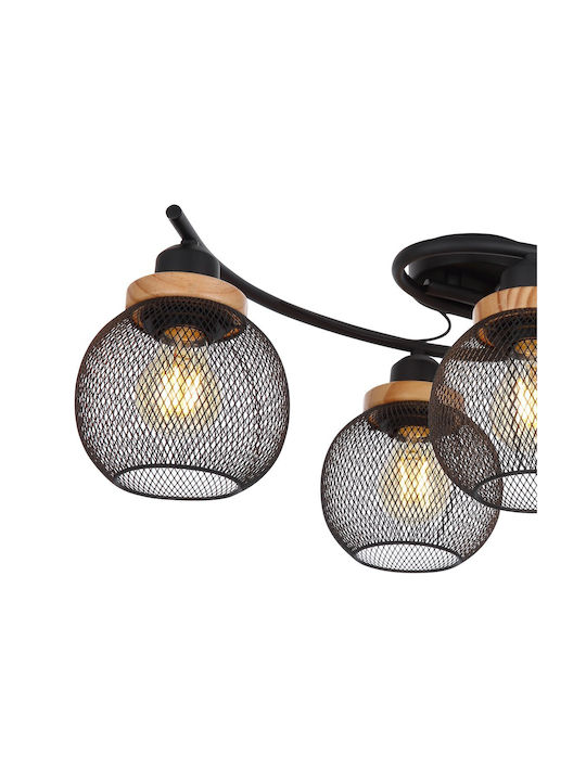 Globo Lighting Pablo Modernă Metalică Plafonieră de tavan cu Dulie E27 60buc Negru