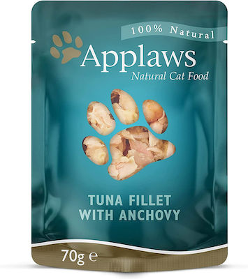 Applaws Natural Cat Food Wet Food for Adult Cats In Pouch with Tuna Φιλέτο Φακελάκι 1pc 70gr