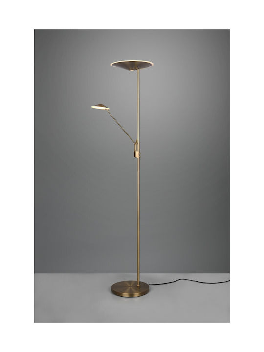 Trio Lighting Brantford LED Floor Lamp H180xW30cm. Copper