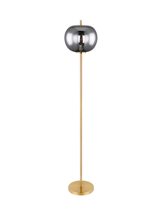 Globo Lighting Blacky Floor Lamp H160xW30cm. with Socket for Bulb E27 Gold