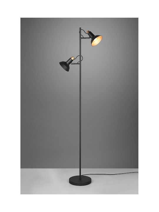 Trio Lighting Roxie Μοντέρνο Φωτιστικό Δαπέδου Υ155xΜ43εκ. με Ντουί για Λαμπτήρα E14 σε Μαύρο Χρώμα