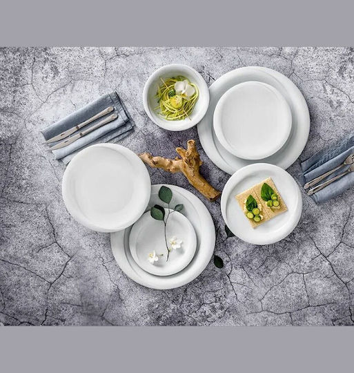 Güral Porselen Porcelain Soup Plate White 22cm 6pcs