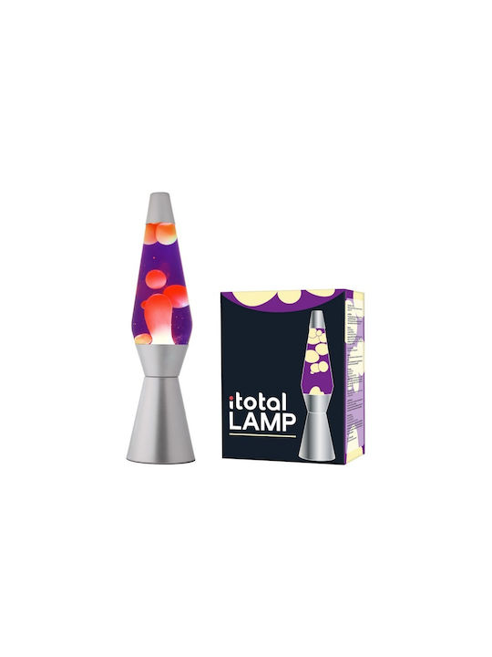 Total Gift Διακοσμητικό Φωτιστικό Lava Lamp σε Μωβ Χρώμα