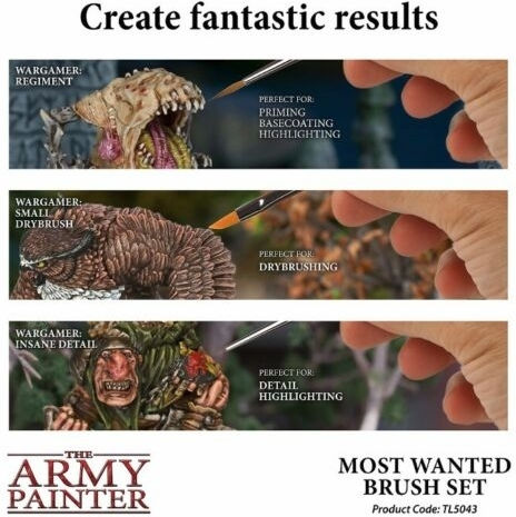 The Army Painter Most Wanted Brush Set Paintbrush Modeling