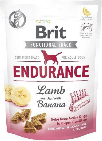 Brit Functional Snack Endurance Lamb & Banana for Dogs 150gr