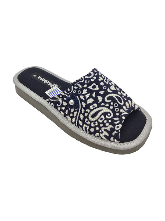 Women's summer cotton slippers Sabina S-0028 Black